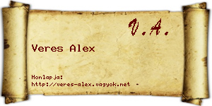 Veres Alex névjegykártya