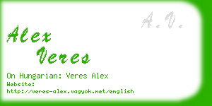 alex veres business card